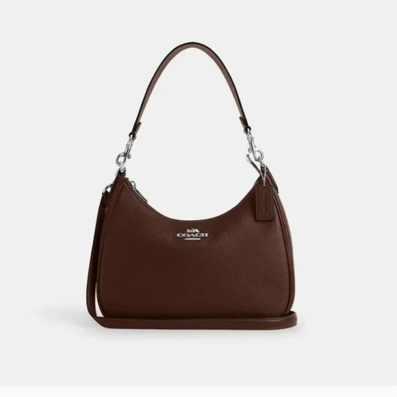 New! CV935 Coach Teri Hobo in Silver/Maple 🍁 Perfect For Fall 🍂🍁 - Picture 4 of 7